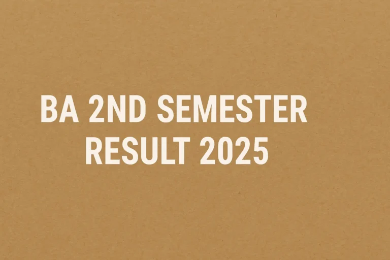 BA 2nd Semester Result 2025
