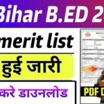 Bihar BED 1st Merit List 2025