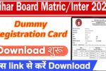 Bihar Board Dummy Registration Card 2026