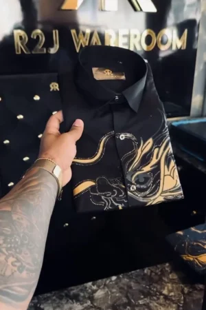 Ornate Embellished Dress Shirt